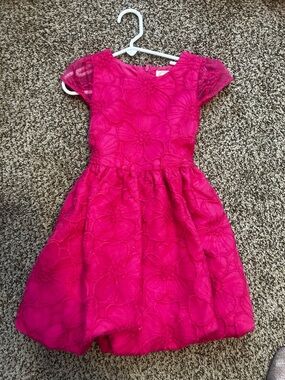 wonder nation Hot Pink Floral Lace Party Dress